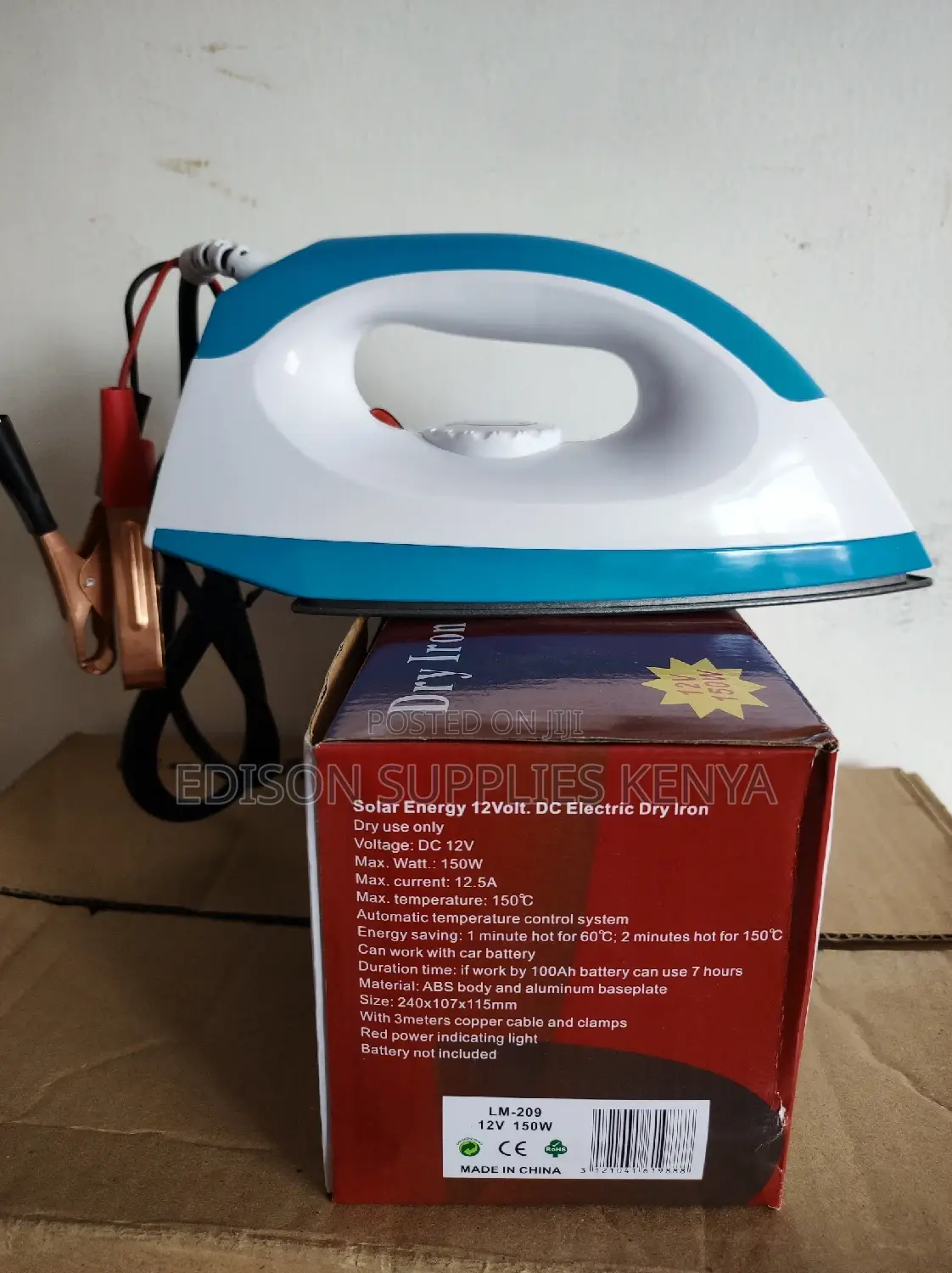 Solar Pasi Power Dry Iron Box 150w 12v Dc Solar Ironing Box