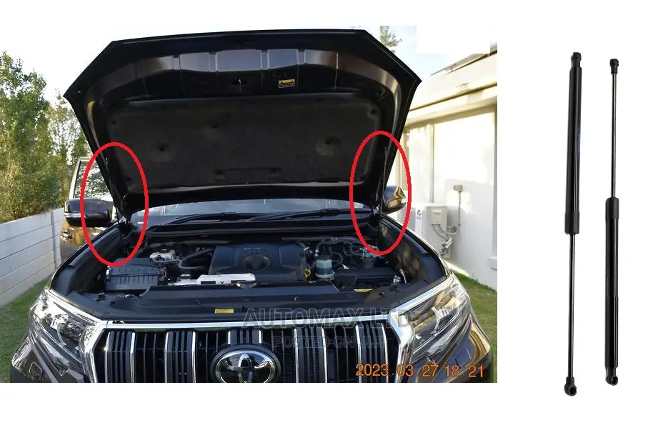 Toyota Prado Land Cruiser. J160: Front Bonnet Hood Shocks,