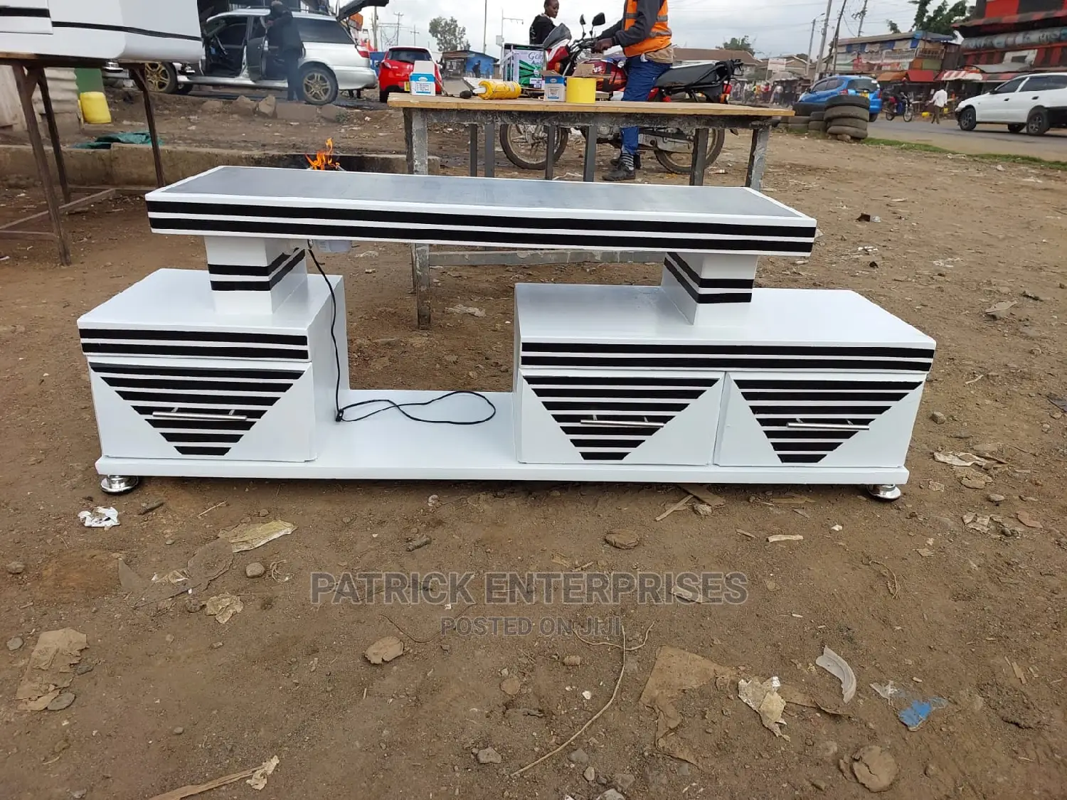 Wooden Morden TV Stands With LED Lights
