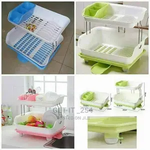 Two Tiers Plastic Dishrack Available