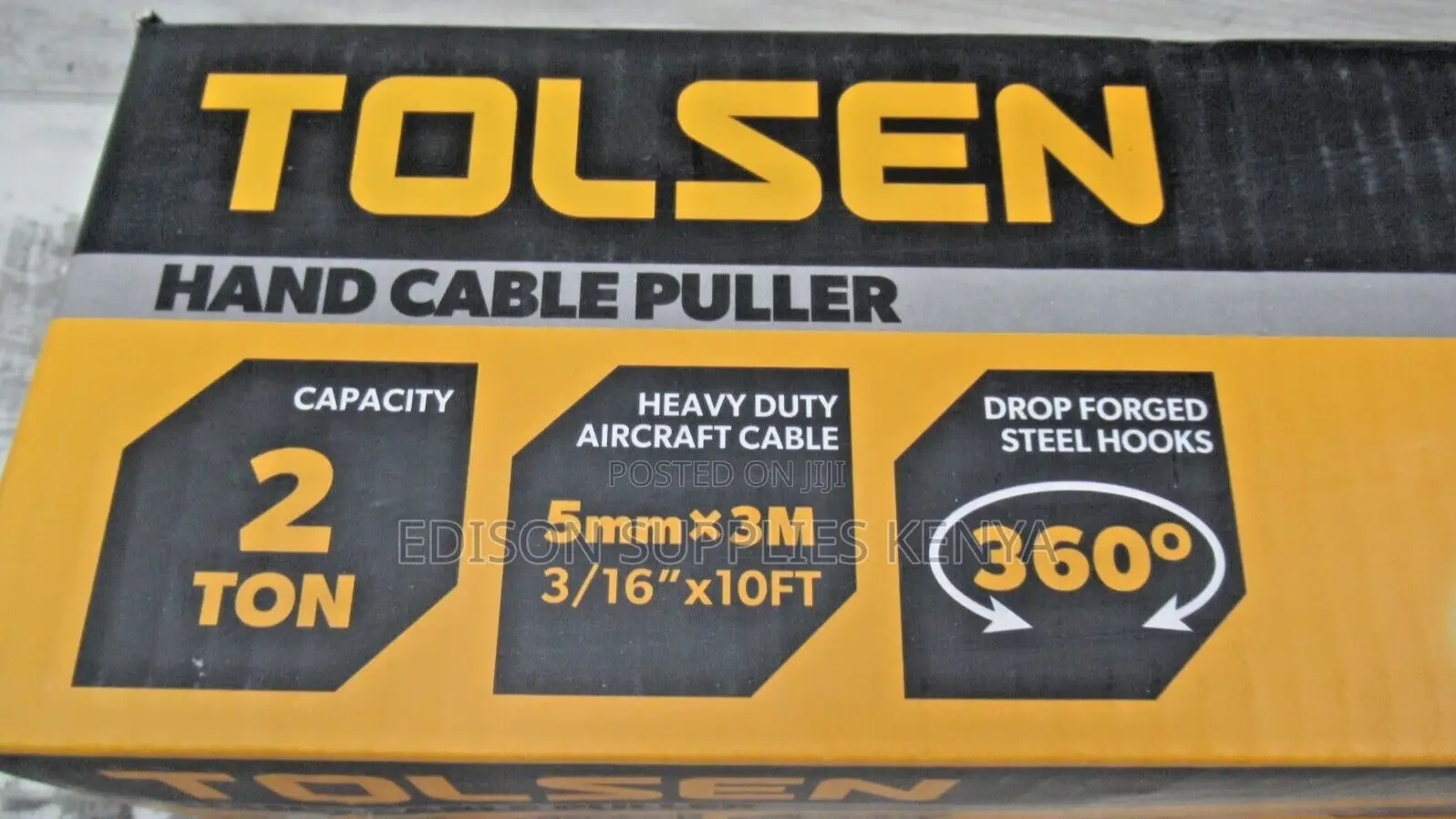 Tolsen Hand Cable Puller 2 Ton 62442 Winch Double Ratchets