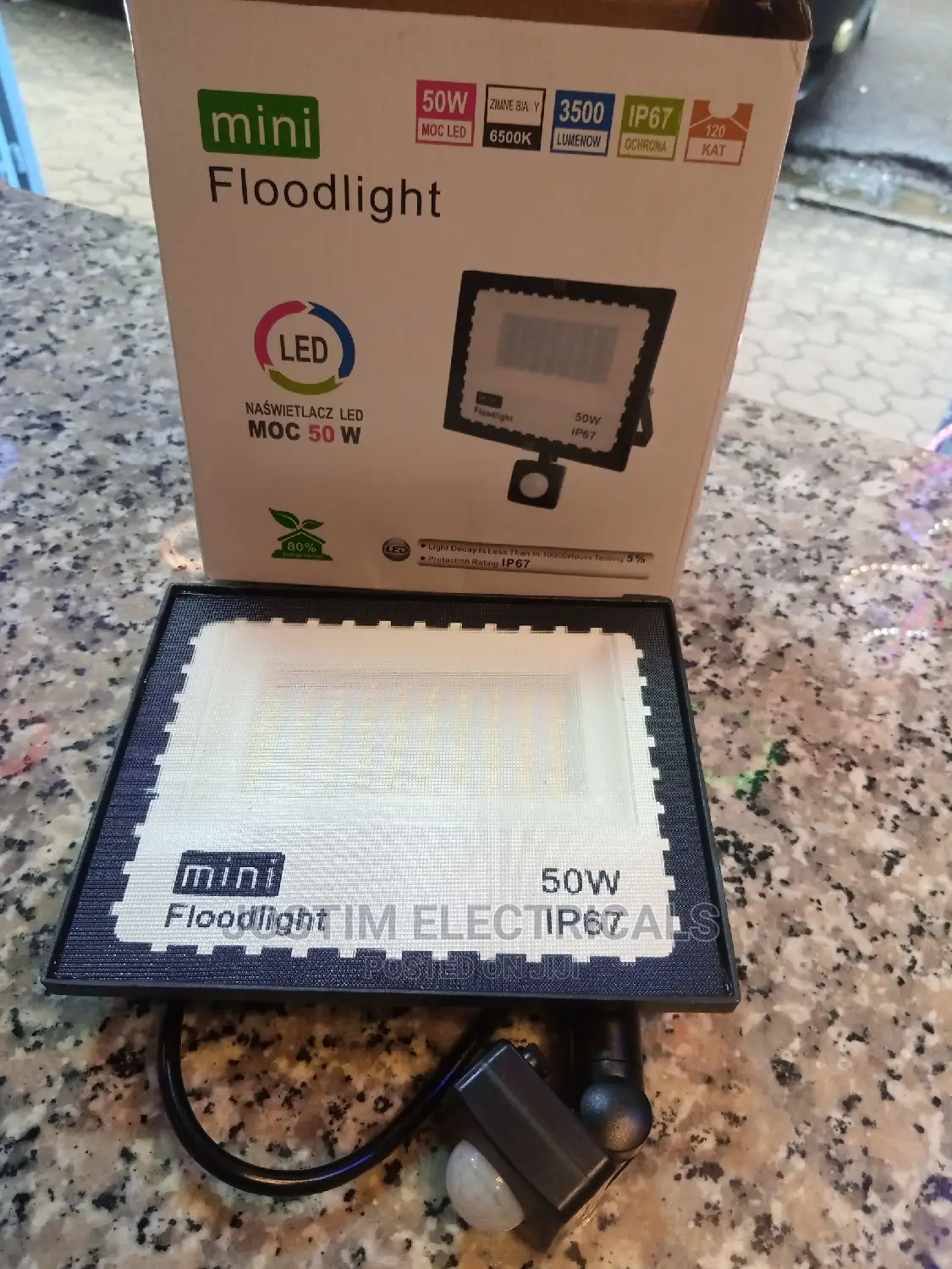50w Mini Floodlight With Motion Sensor