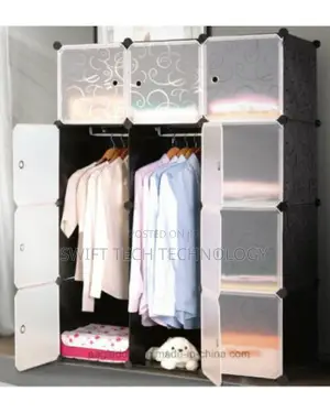 Plastic Wardrobe Black