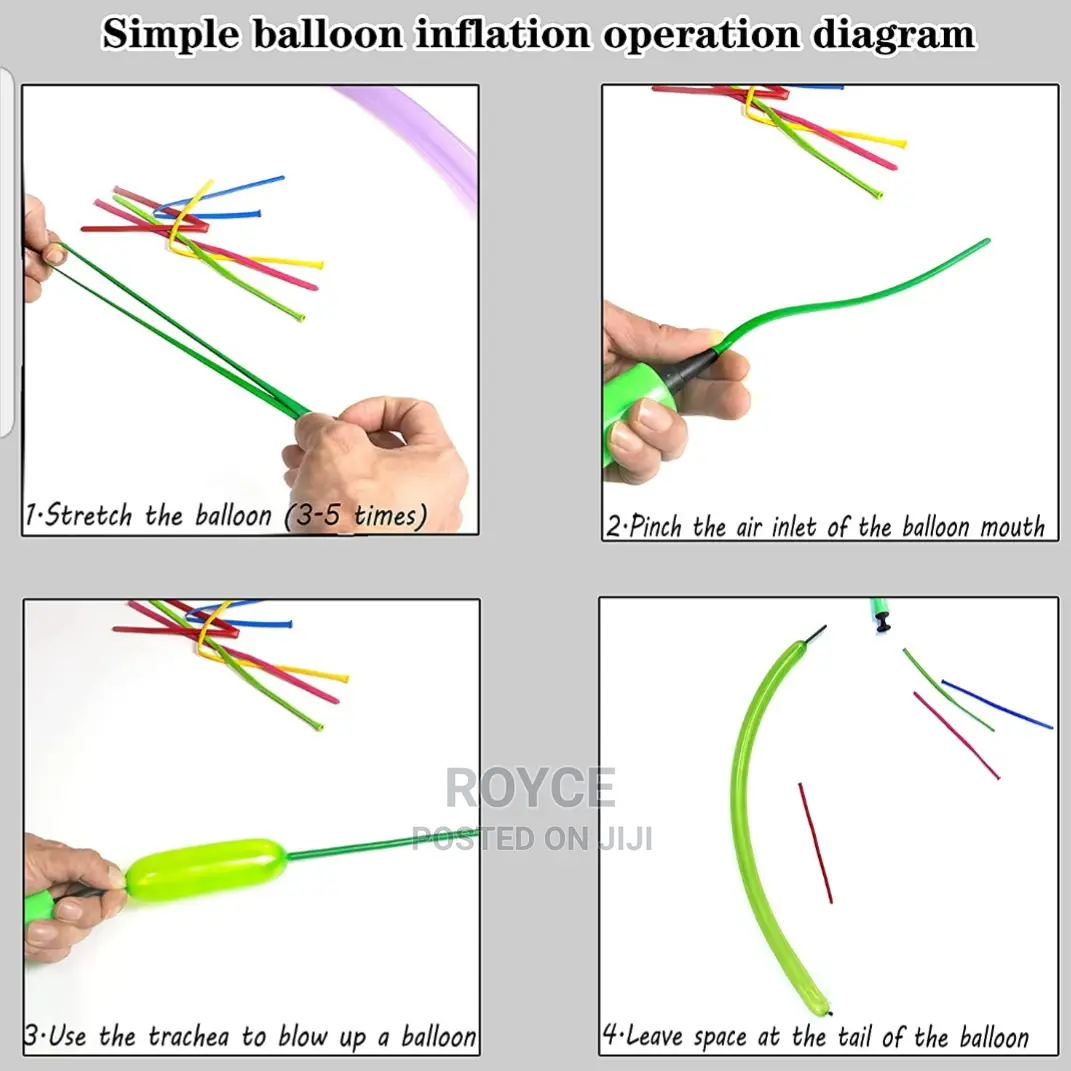 100pcs Modelling Ballons + Pump
