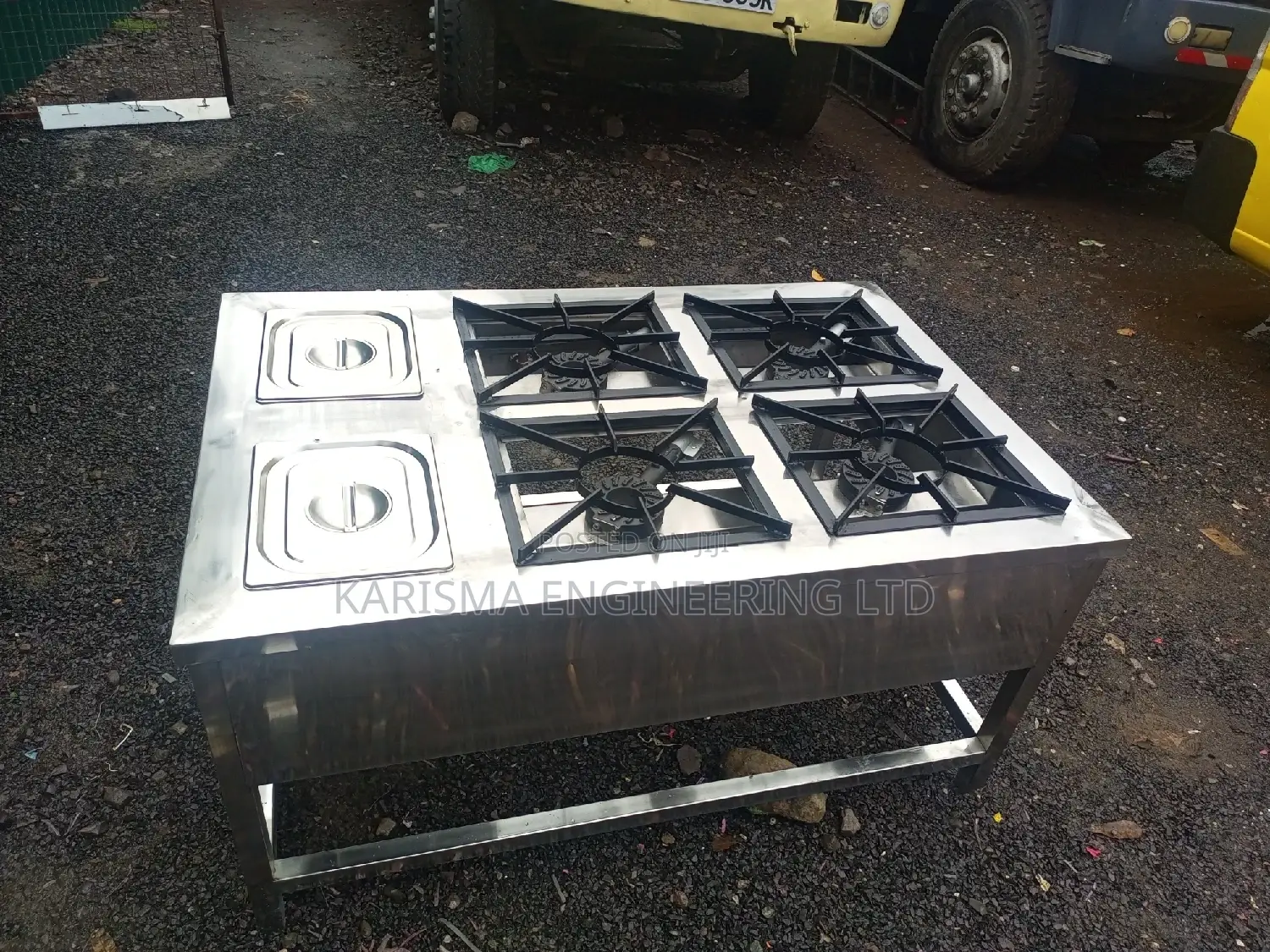 4 Burner Gas Cooker With Chaffing Dish