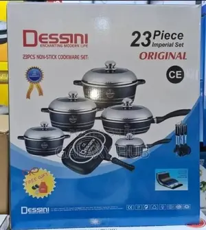 23pc Black Dessini Cookware