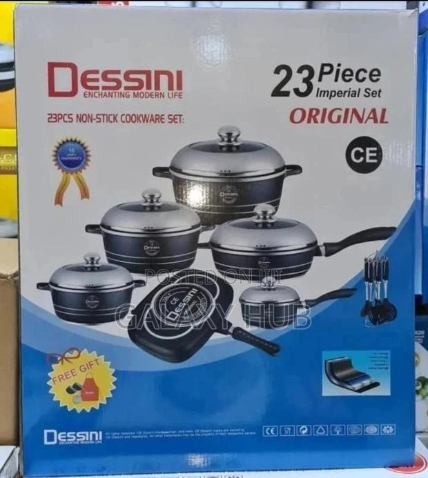 23pc Black Dessini Cookware