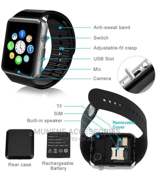 A1 Smart Wrist Watch With Sim/Tf Bluetooth Compatible - thumbnail 3