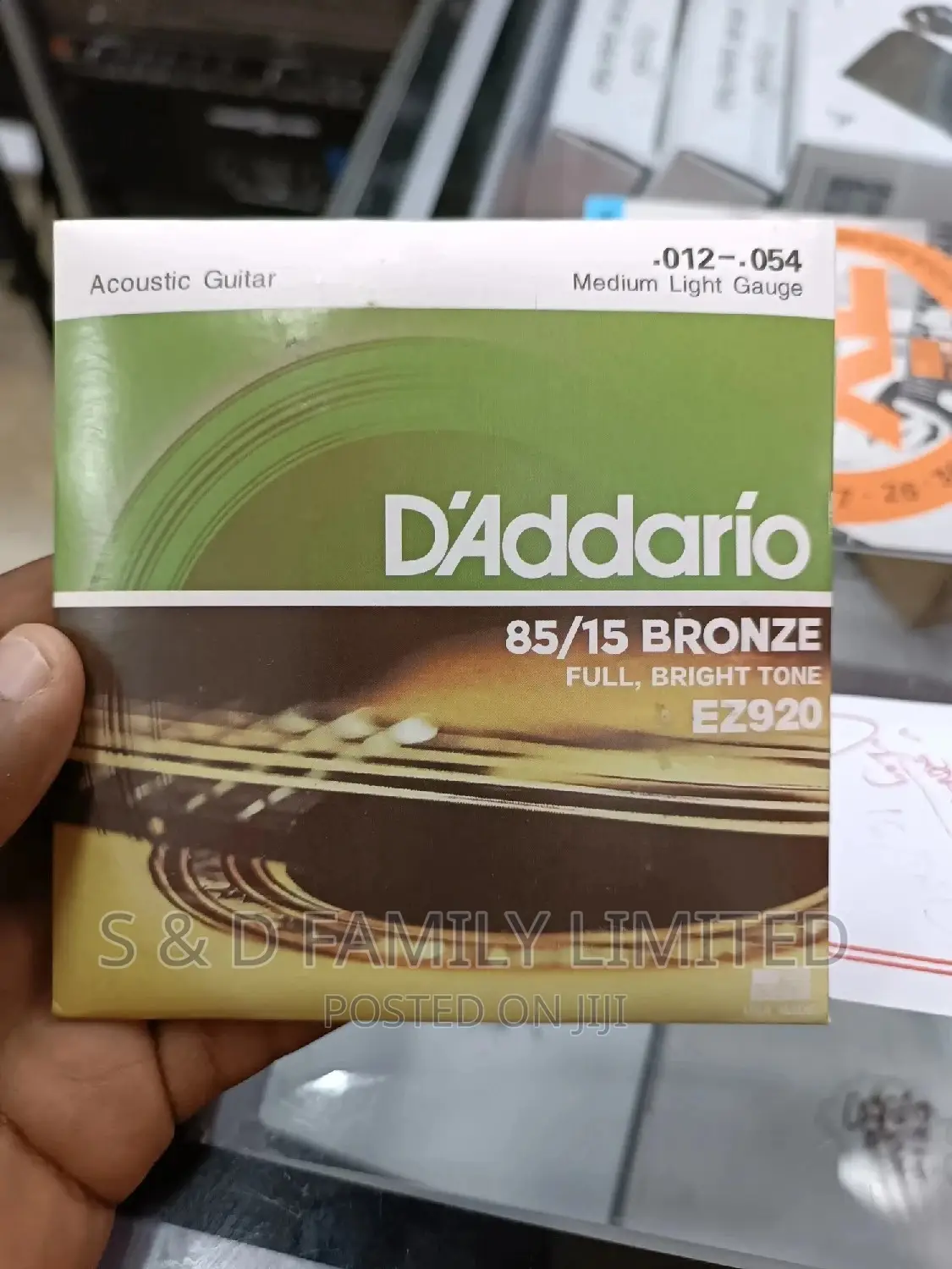 d'Addario Acoustic Guitar Strings Medium Light Gauge