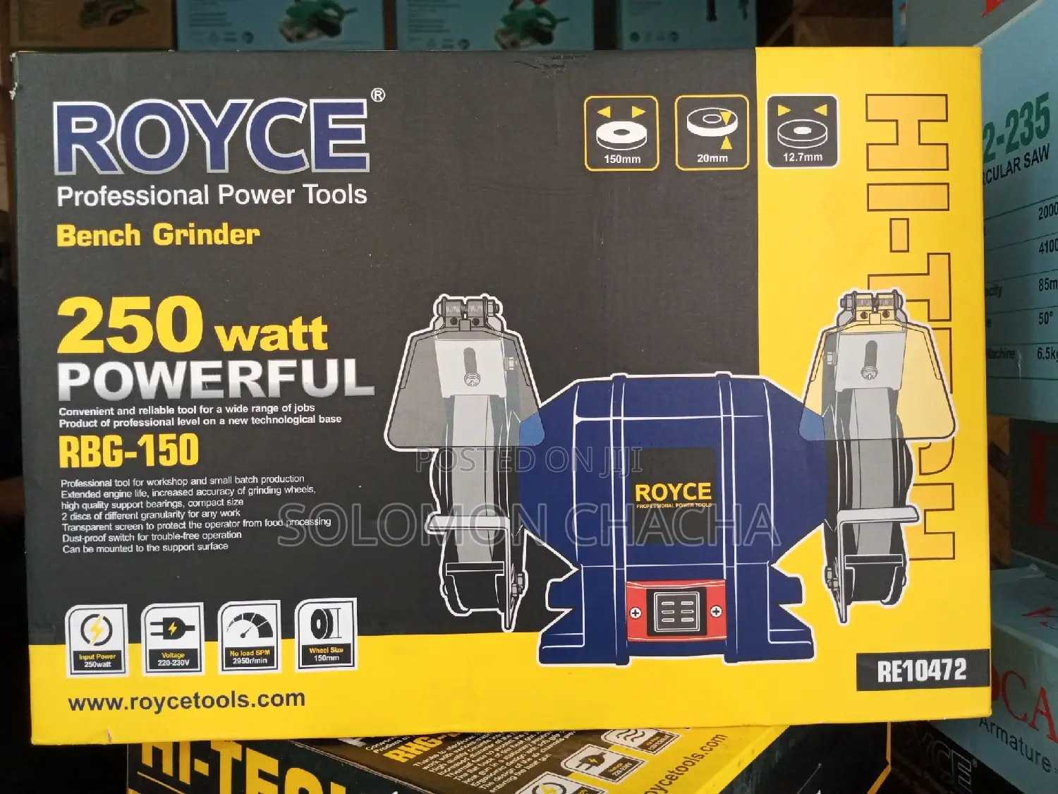 ROYCE Bench Grinder 250 Watts