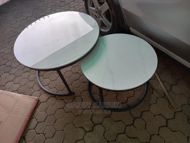 White Glass Nest Stools