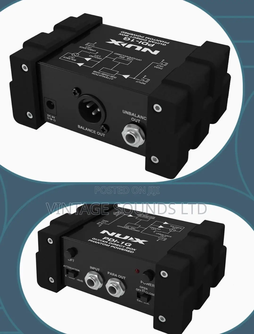 NUX PDI-1G Guitar Direct Injection Phantom DI Box Audio
