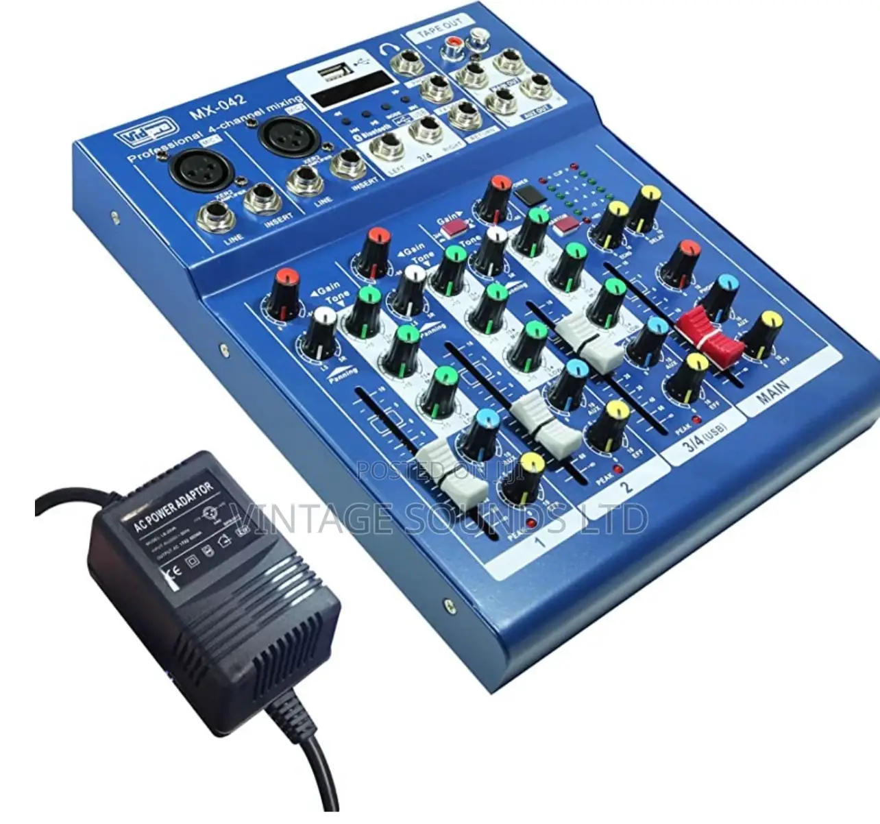 4channel Live Studio Audio Mixer Sound Mixing DJ USB Console