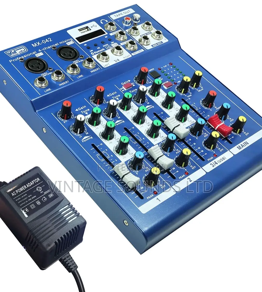 4channel Live Studio Audio Mixer Sound Mixing DJ USB Console