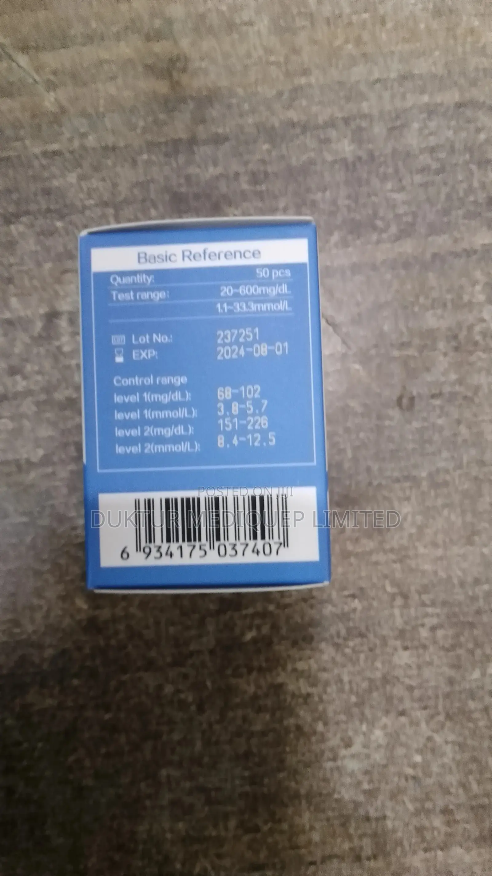 Sinocare Glucose Meter and Srips 50strips