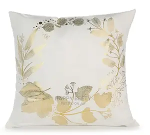 White and Gold Throw Pillows