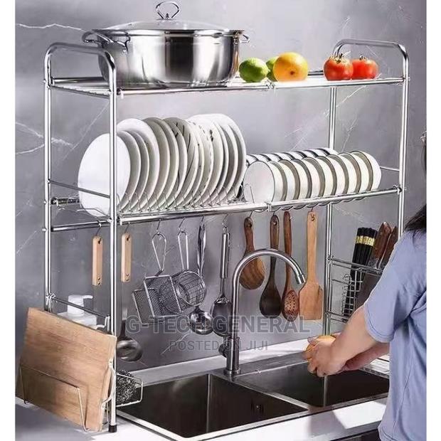 Generic 2 Tier Over the Sink Stainless Dish Rack