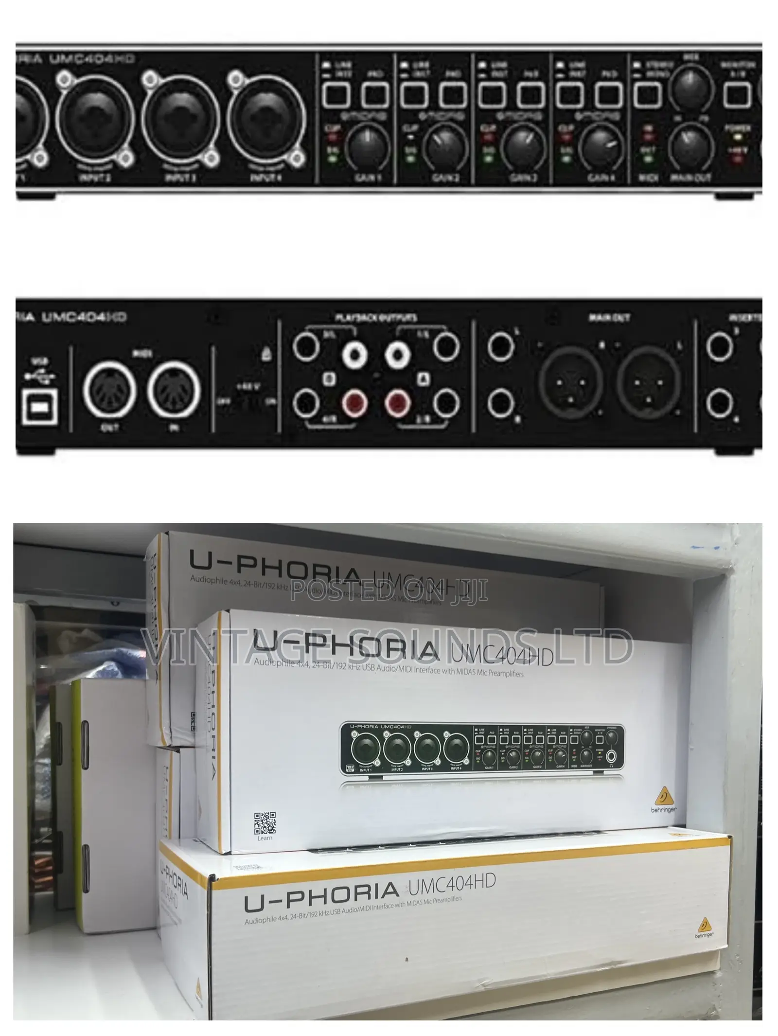 Behringer U-Phoria UMC404HD Audiophile 4x4, 24-Bit/192 KHZ
