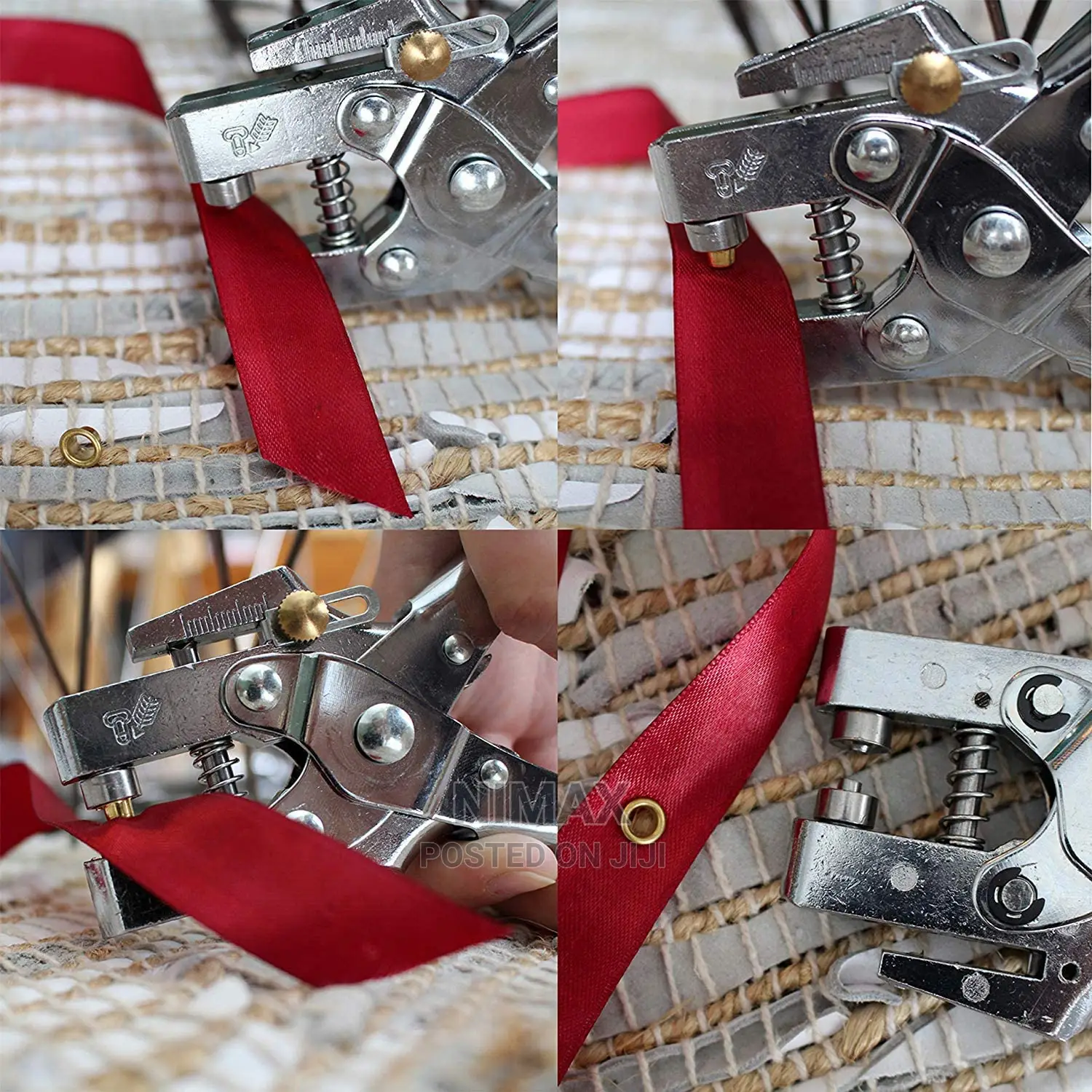 Heavy Duty Eyelet Hole Punch Pliers Set With 100 Eyelets
