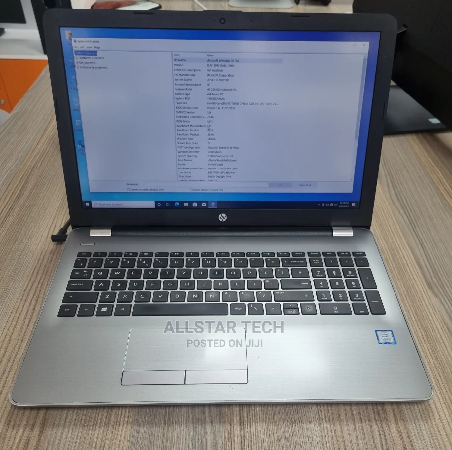 Laptop HP 250 G6 8GB Intel Core I7 HDD 256GB