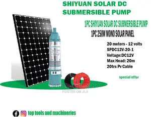 20 MTRS Shiyuan Solar DC Submersible Pump KIT