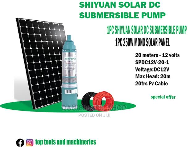 20 MTRS Shiyuan Solar DC Submersible Pump KIT