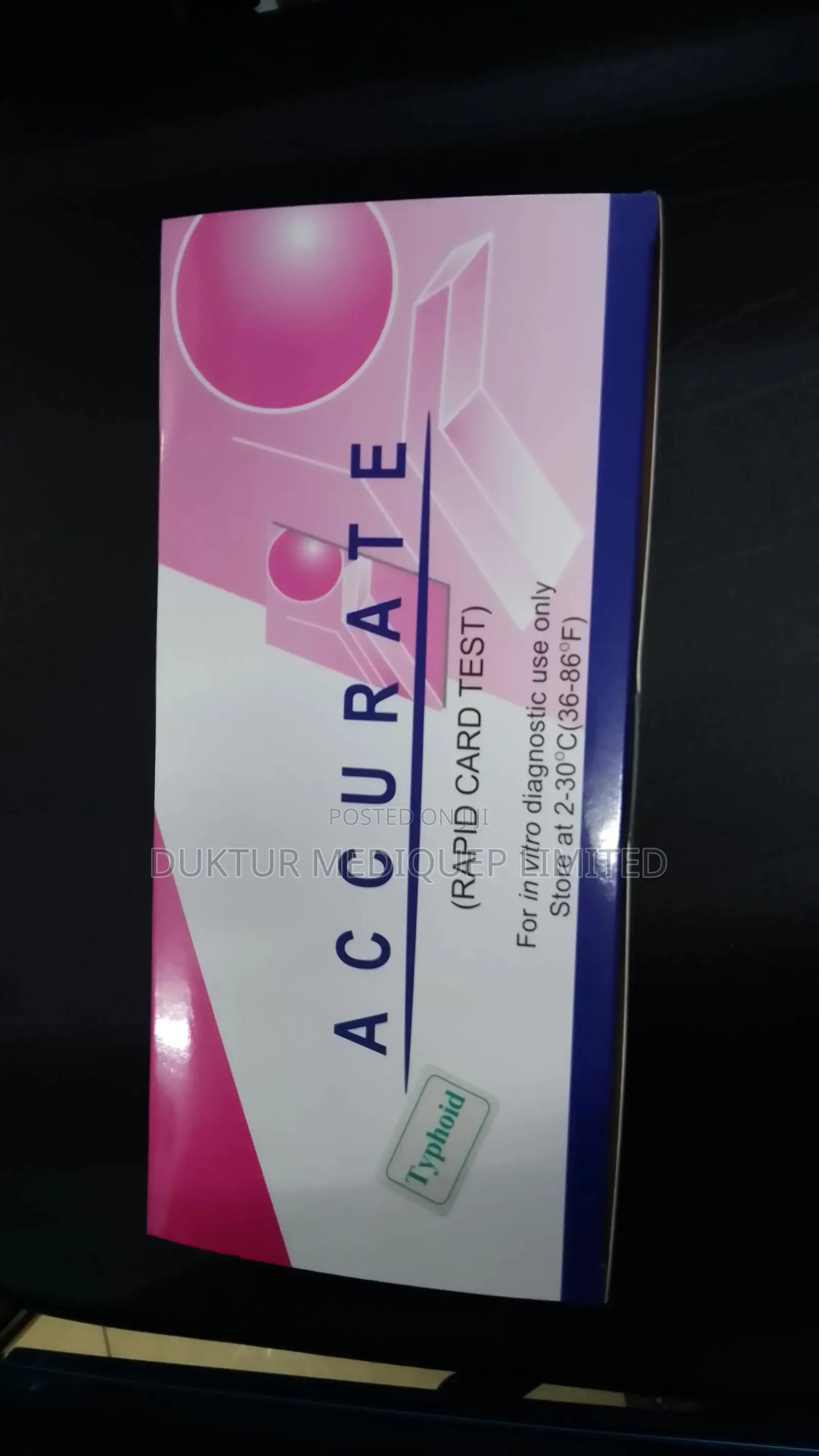 One Step Typhoid Igg/Igm Rapid Test Cassette