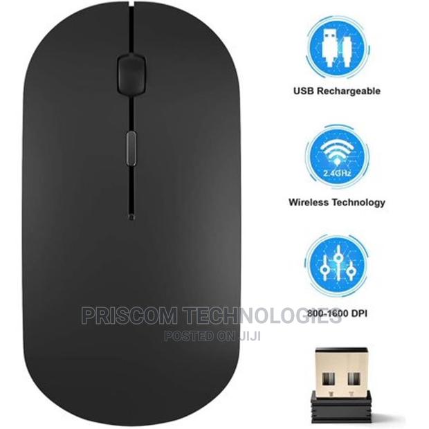 2.4GHZ Bluetooth Rechargeable Wireless Mouse With Receiver - thumbnail 2