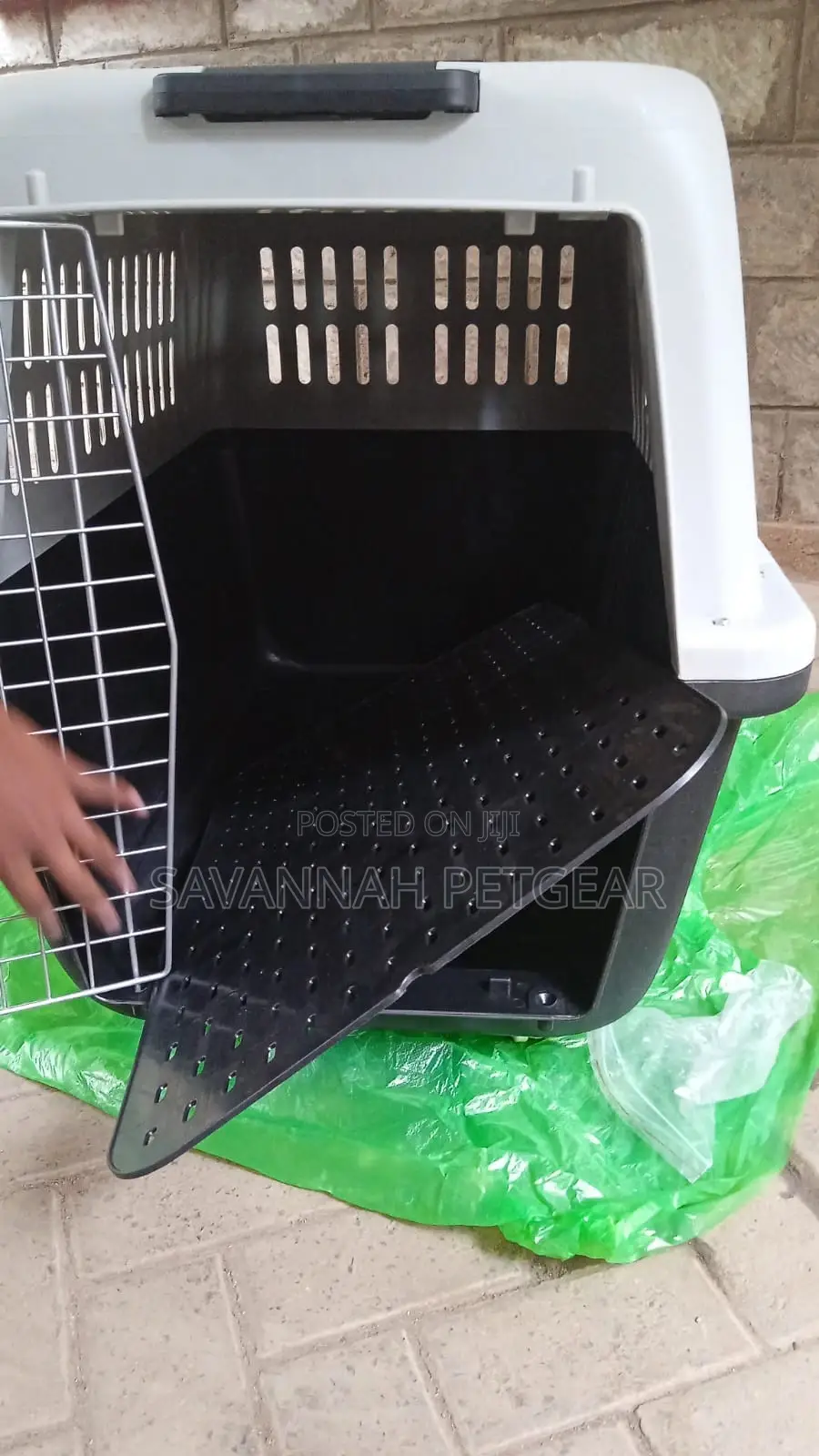 Standard Pet Travel Crate Dog Cat Kennel Black Color- XL