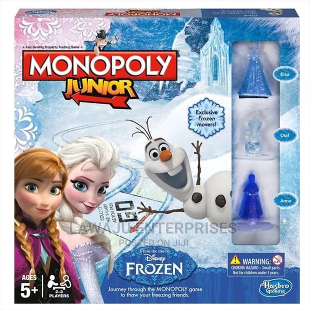 Monopoly Junior Disney Frozen Edition Board Game With Elsa - main view