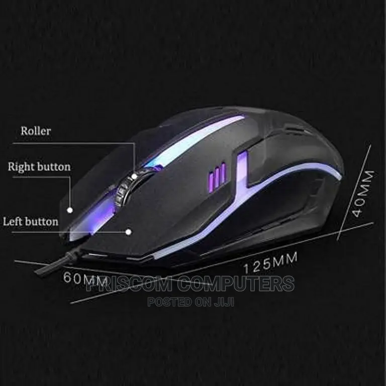 USB Wired Gaming Mouse With LED Backlight Up To 3200 DP
