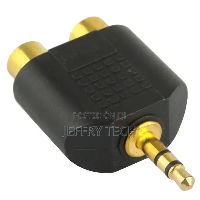 Female to 3.5mm Male Jack Audio Y Adapter
