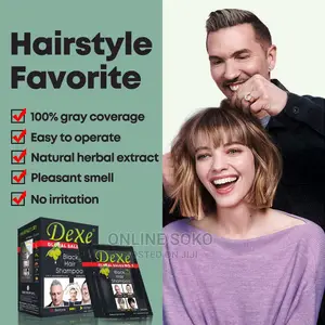 Black Hair Colour Shampoo, 1 Box (25ml X 10 Sachets)