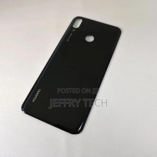 Battery Cover Rear Glass Replace for Huawei Y9 2019 - Black - main view