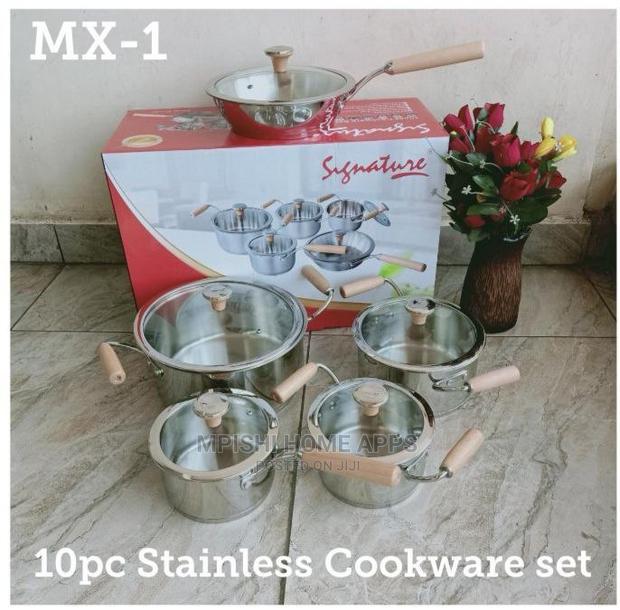10pcs Stainless Cookware Set