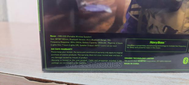 Oraimo Rover Havybass Bluetooth Speaker. - thumbnail 2