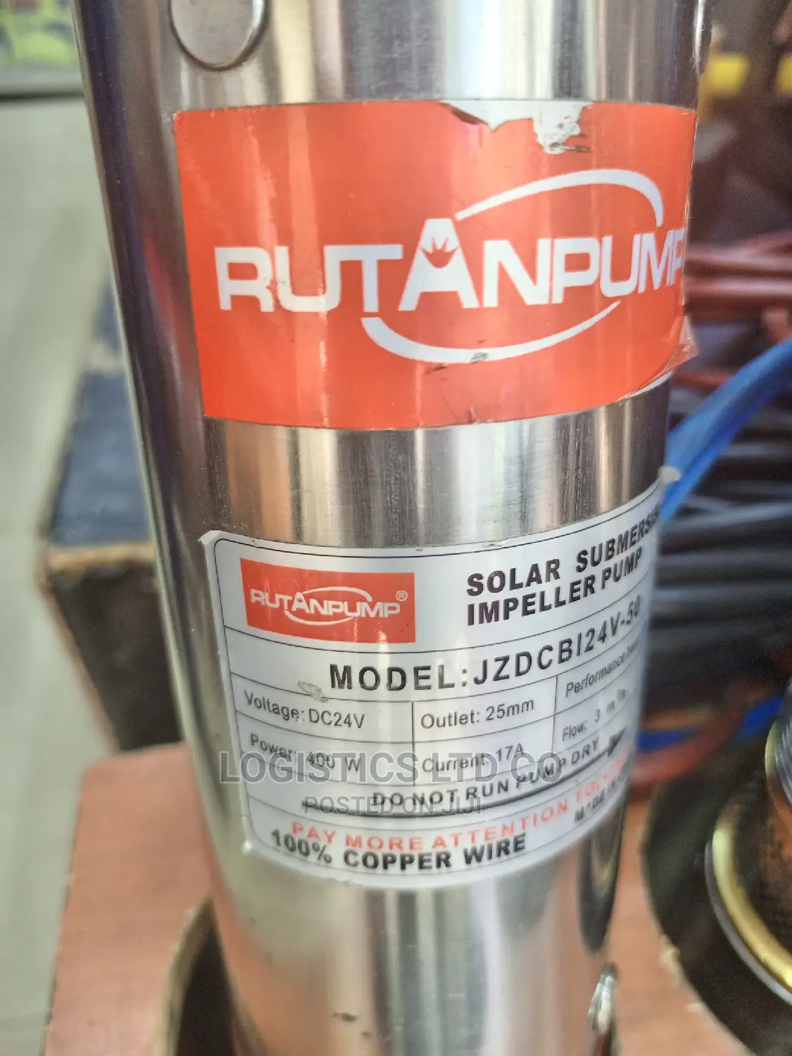 Rutanpump 24V 400W High Lift Submersible Pump Dc, Solar 50M