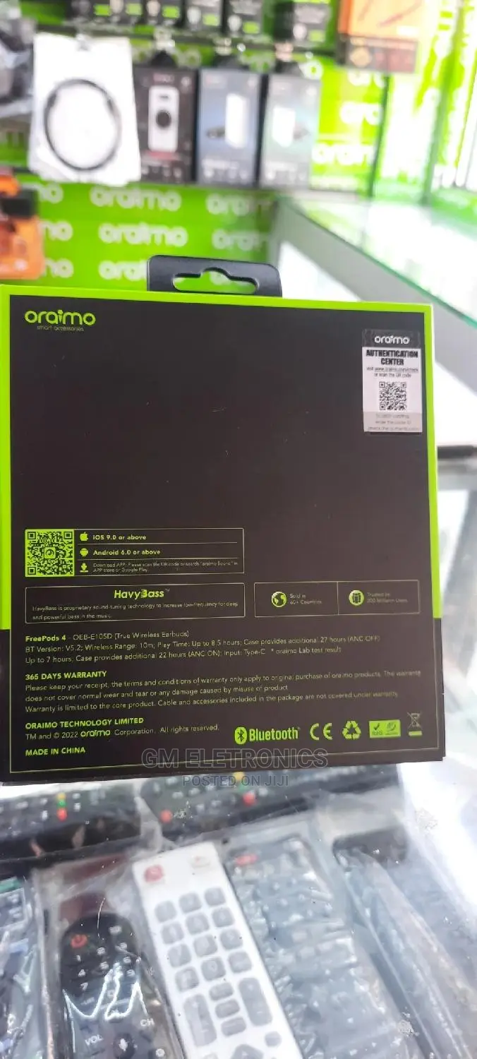 Oraimo Freepods 4 ANC Noise Cancellation Havy Bass Earbuds