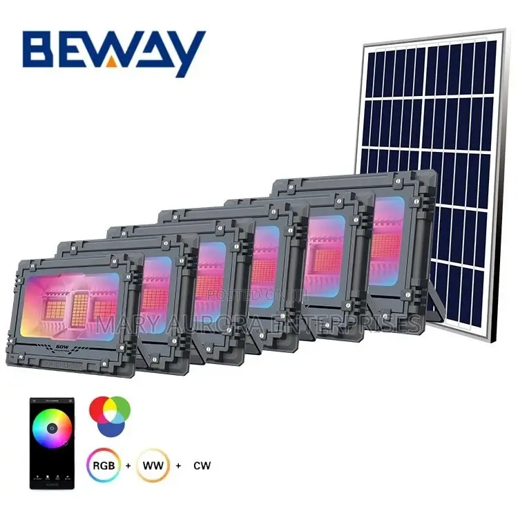 100 Wats RGB Solar Floodlight