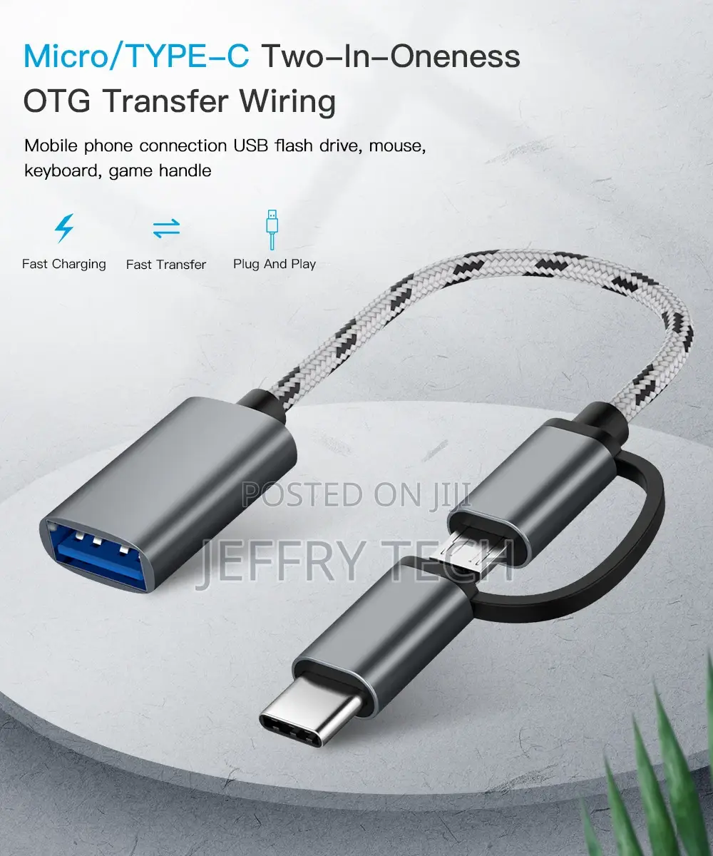 2 in 1 Type-C OTG Adapter Cable USB 3.0 to Micro USB Type C