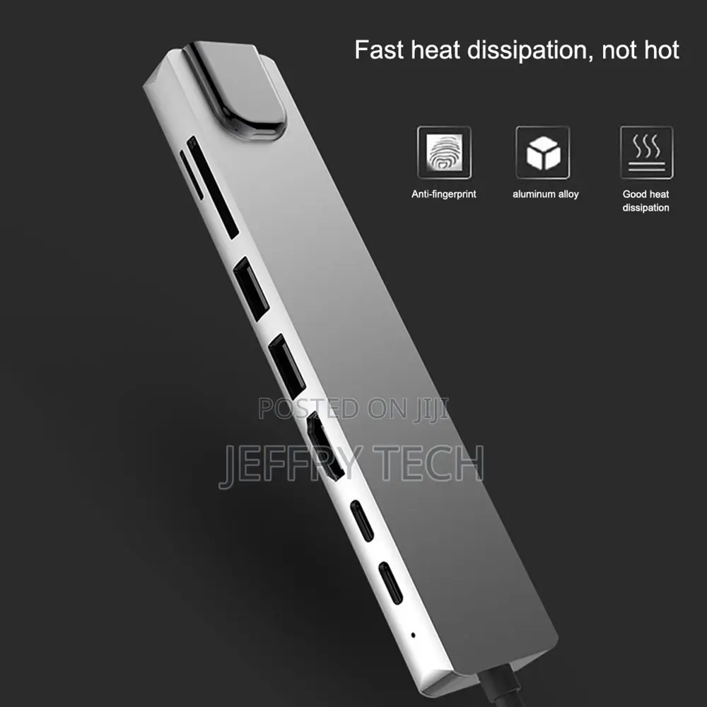 USB C Hub 8 in 1 Type C 3.1 to HDMI Adapter With RJ45 SD