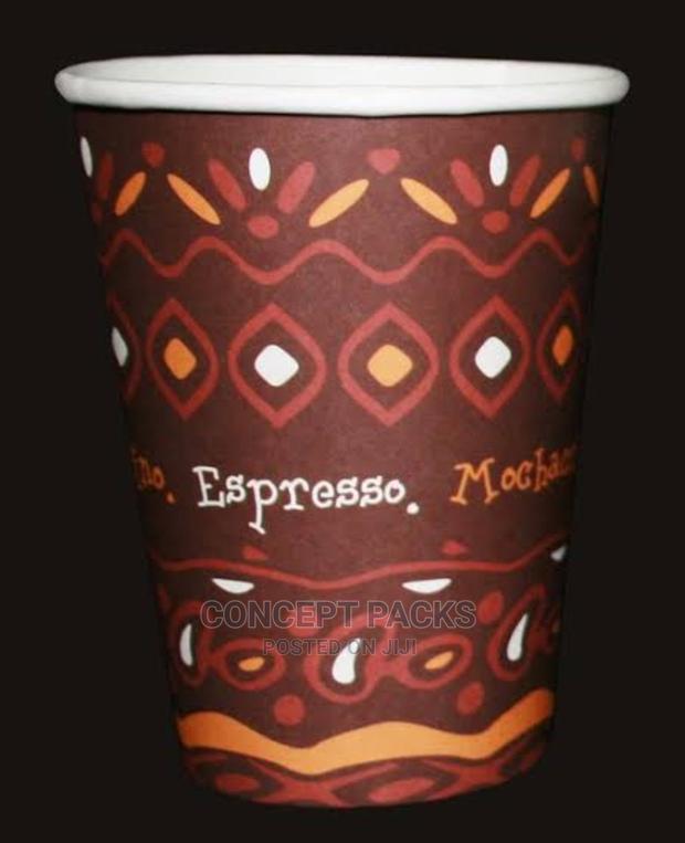 50pcs - 341 Ml Latte Take Away Cups With Lids.