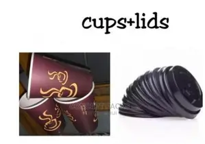 50pcs - 341 Ml Latte Take Away Cups With Lids.