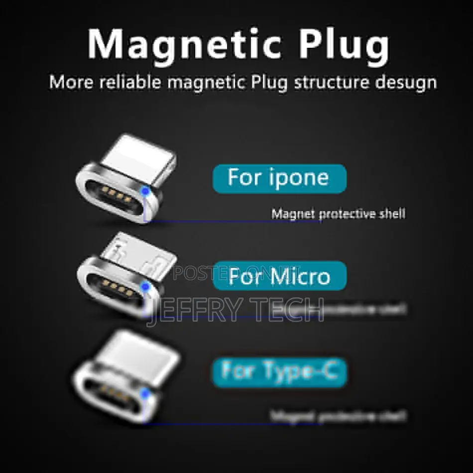Magnetic Cable Plug Micro USB Type C USB C 8 Pin Plug Fast C
