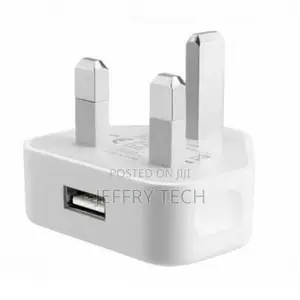 3 Pin USB Charger UK Plug Wall Adapter With 1 Ports Trav