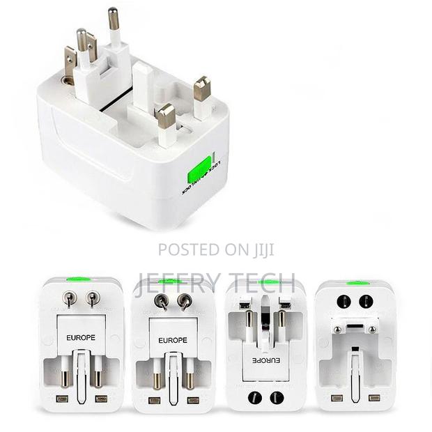 Universal International Plug Adapter 2 USB Port World Trave - thumbnail 3