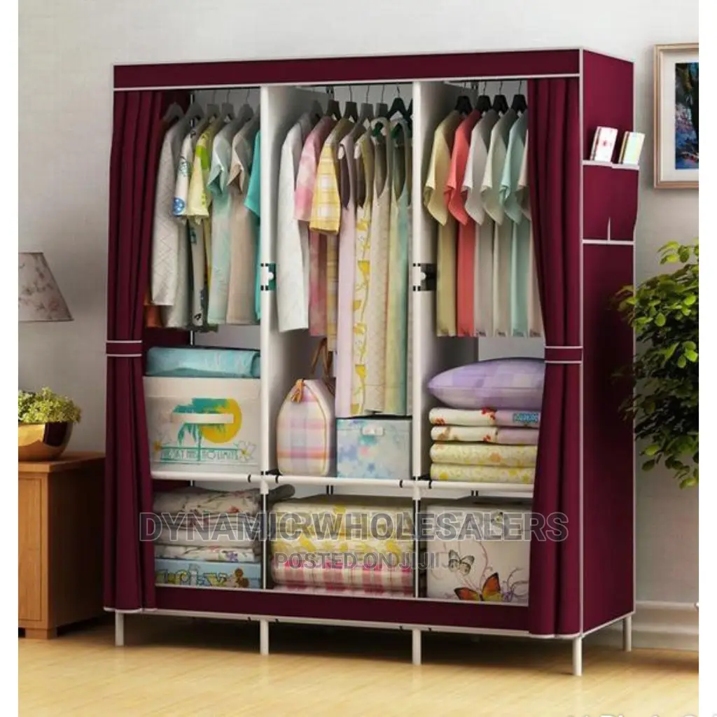 3 Column Metallic Portable Wardrobe Available in Colours. in Nairobi