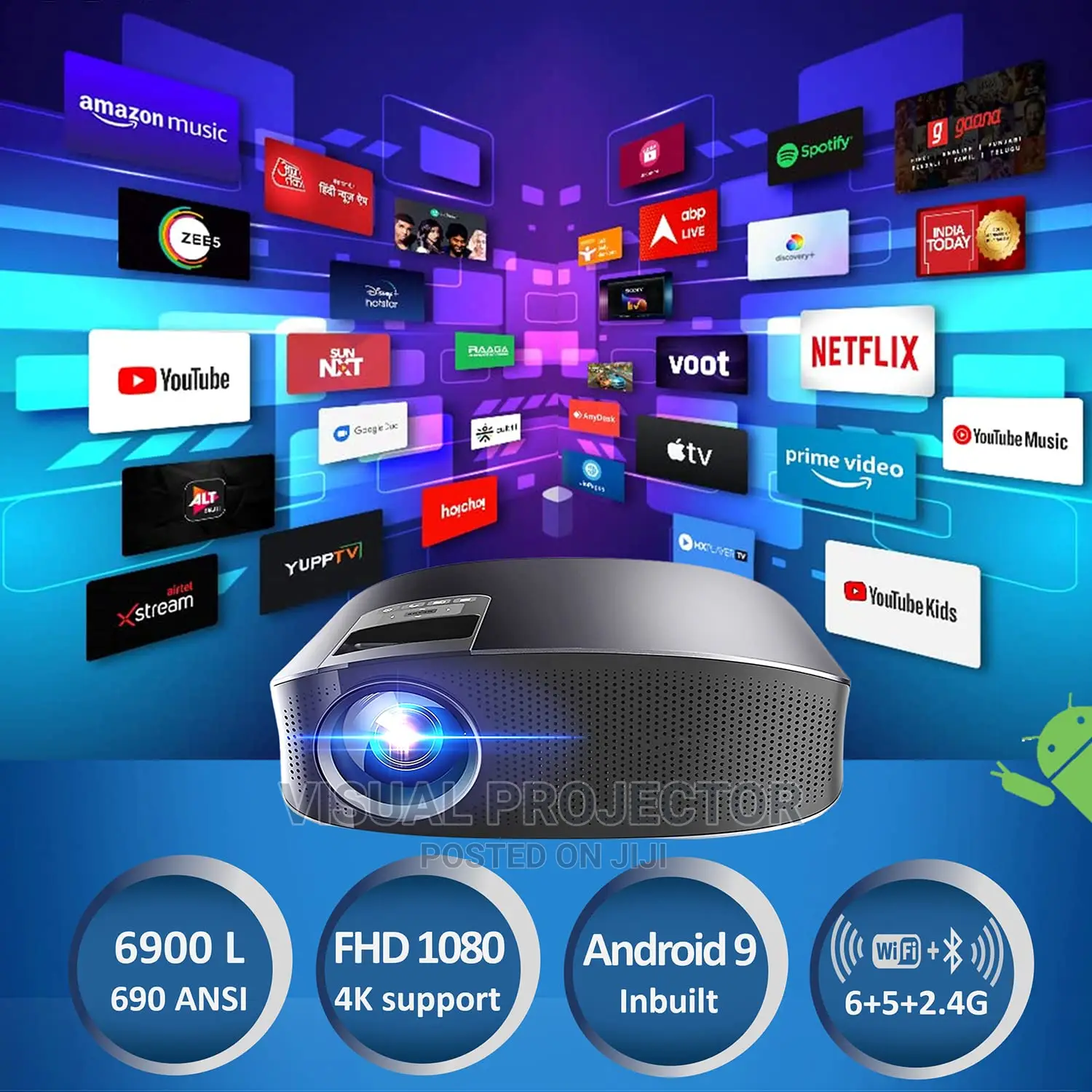 Egate 09 Android Dolby Digital Projector HDR