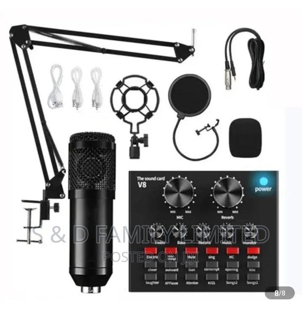 BM 800 Microphone With V8 Soundcard Studio Recording
