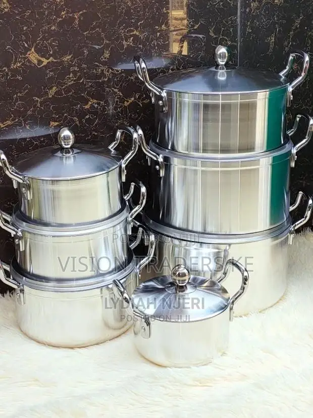 Tornado Cookware Set Sufuria Colour :Silver 14pcs